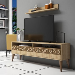 Hanah Home Mueble de TV Line - Oak
